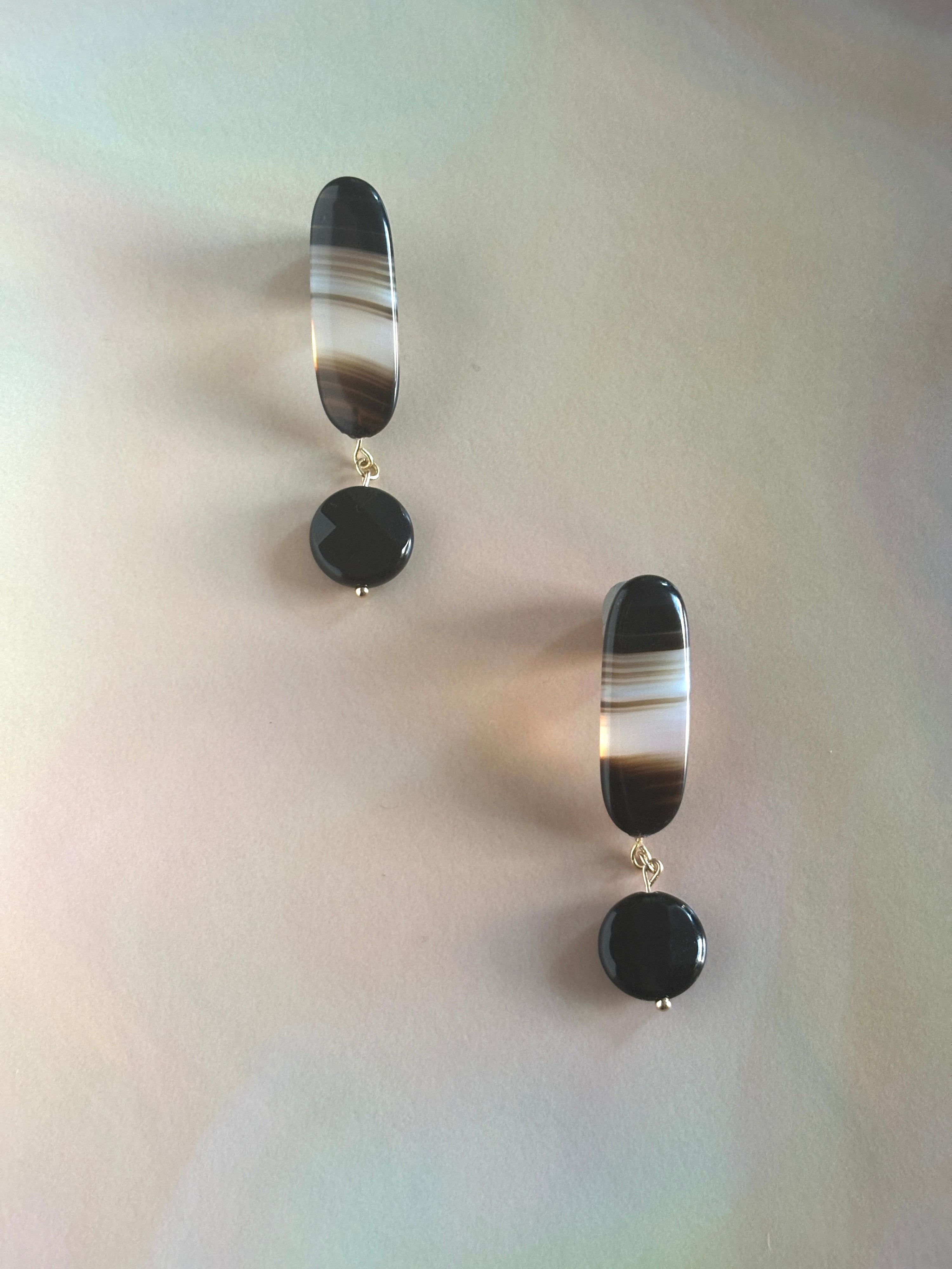 Space Agate Drop Studs