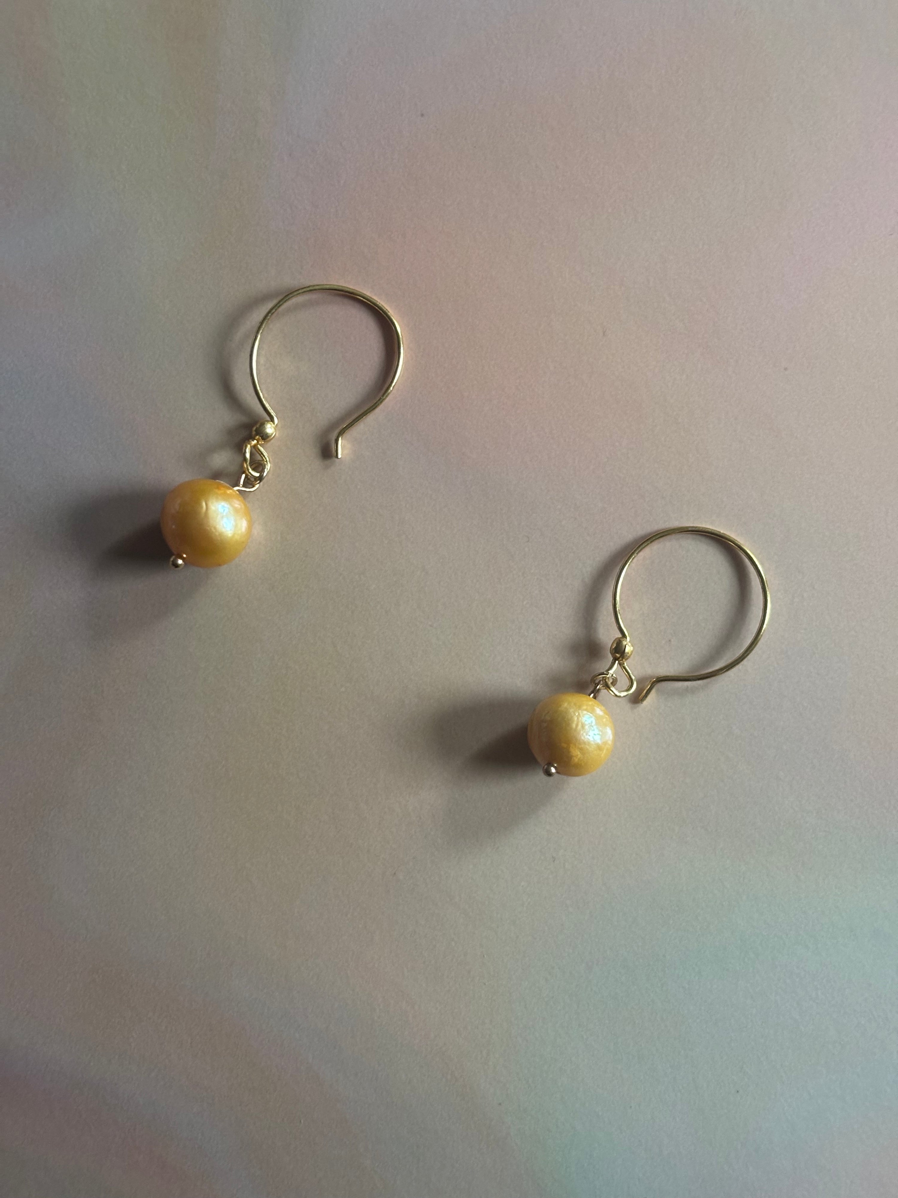 Golden Orbs Open Hoop Earrings