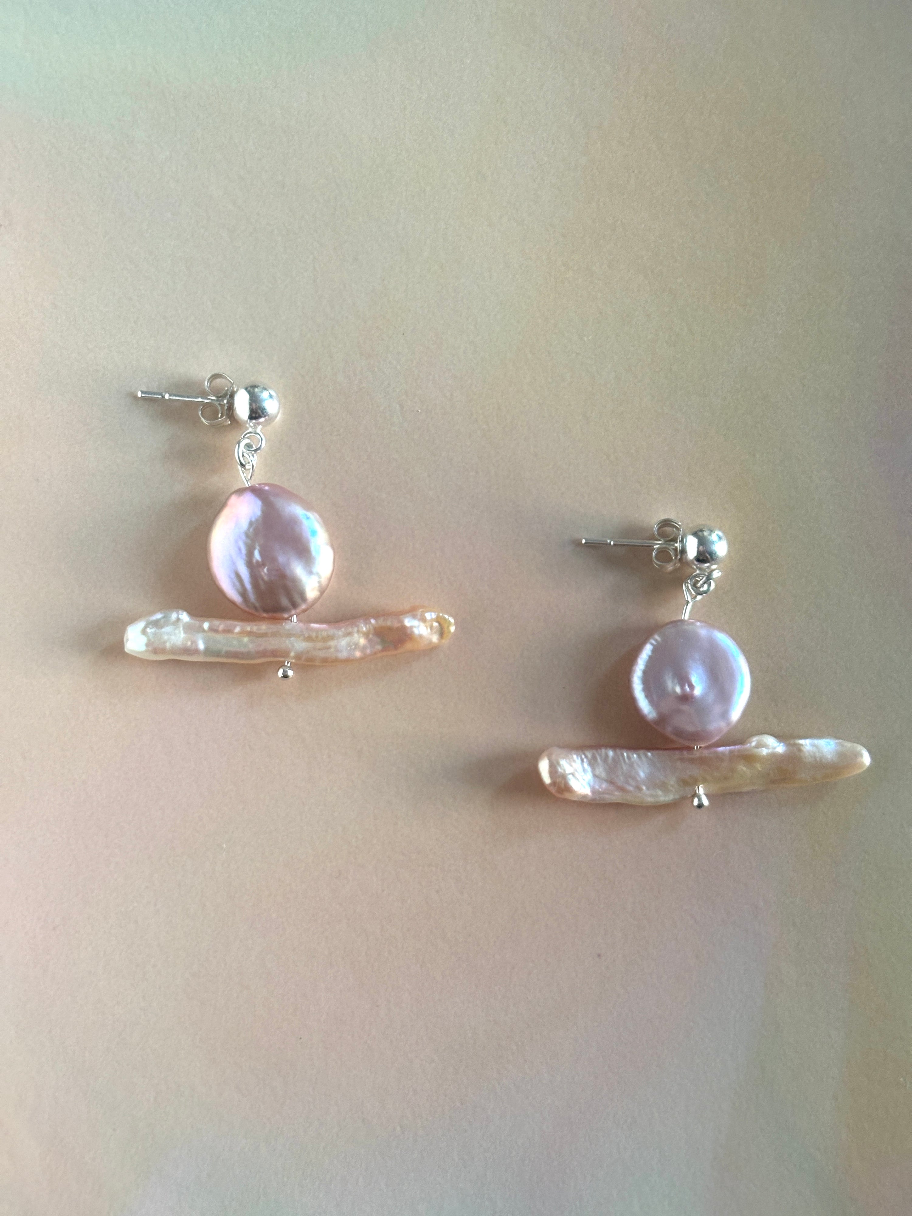 Venus at Sunset Silver Drop Studs