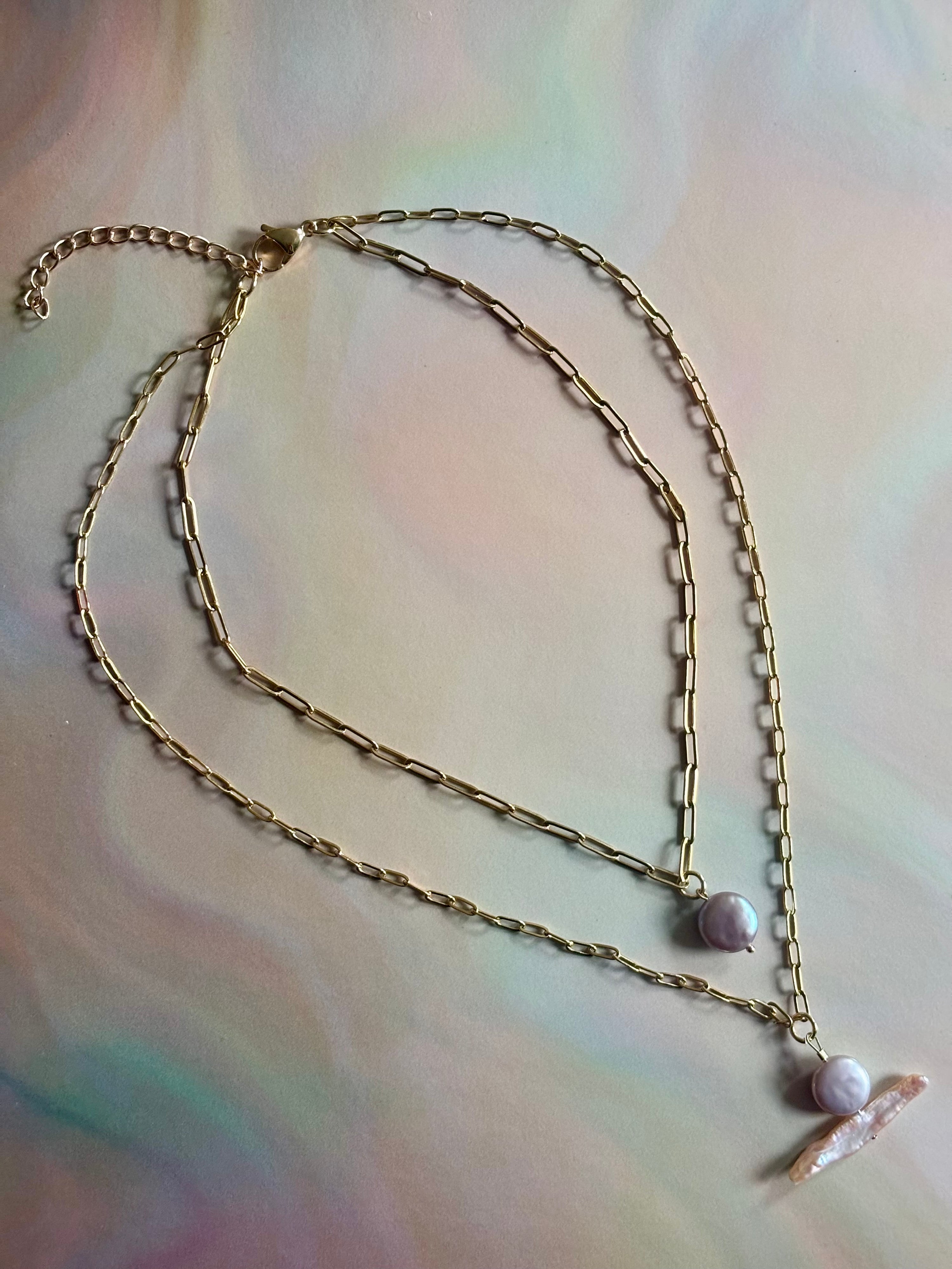 Moonrise at Sunset 2 Tier Necklace