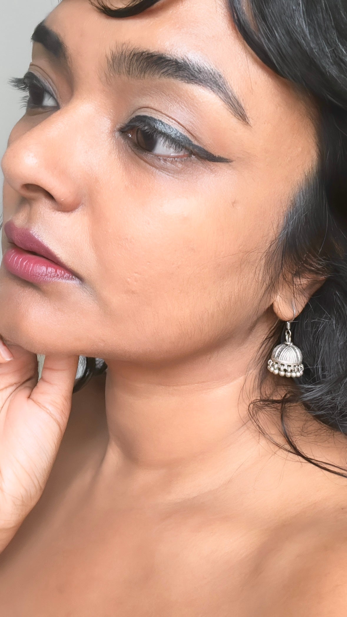 Silver Baby Jhumka Drop Earrings