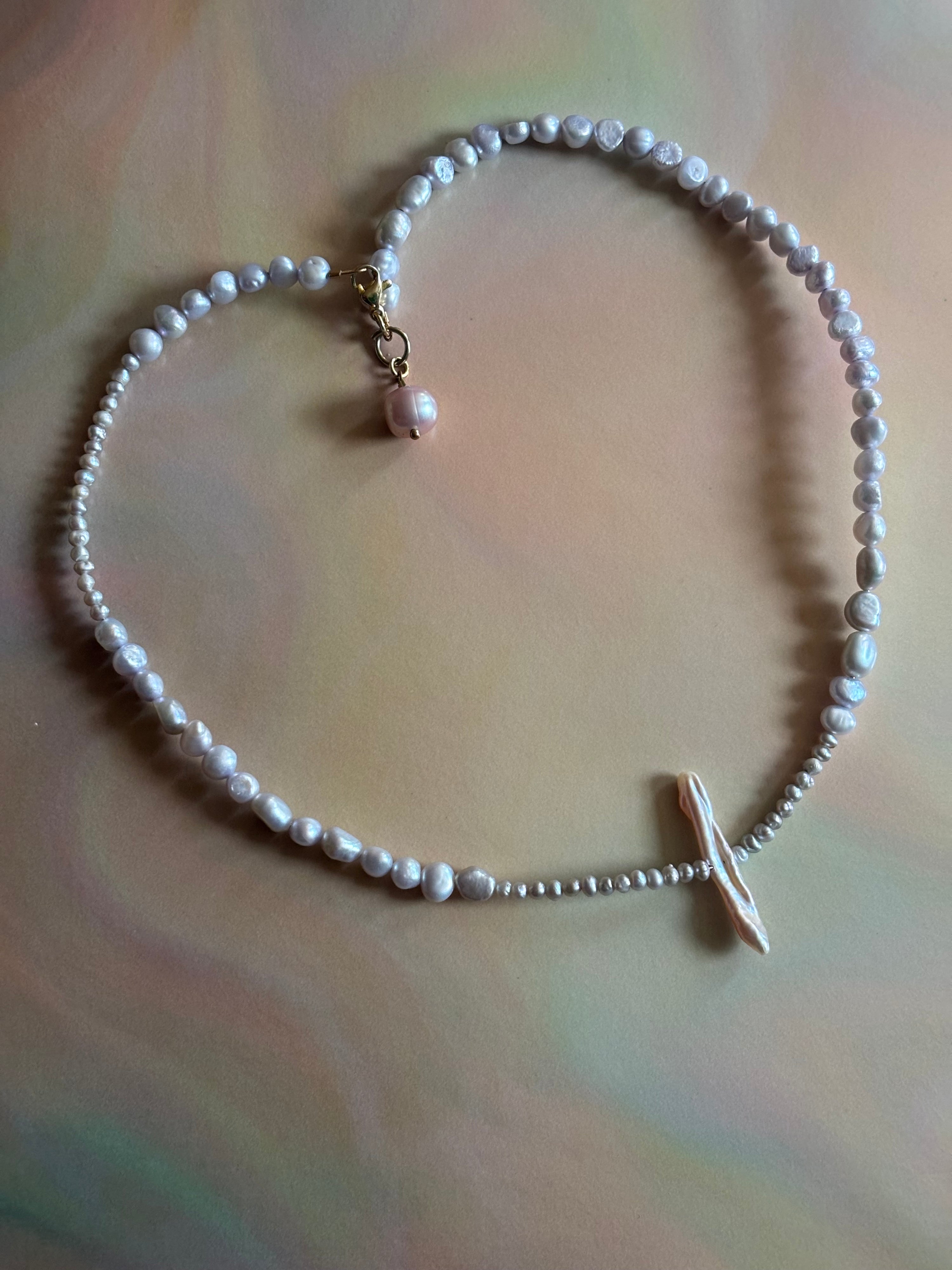 Twlight Violet Pearl Necklace