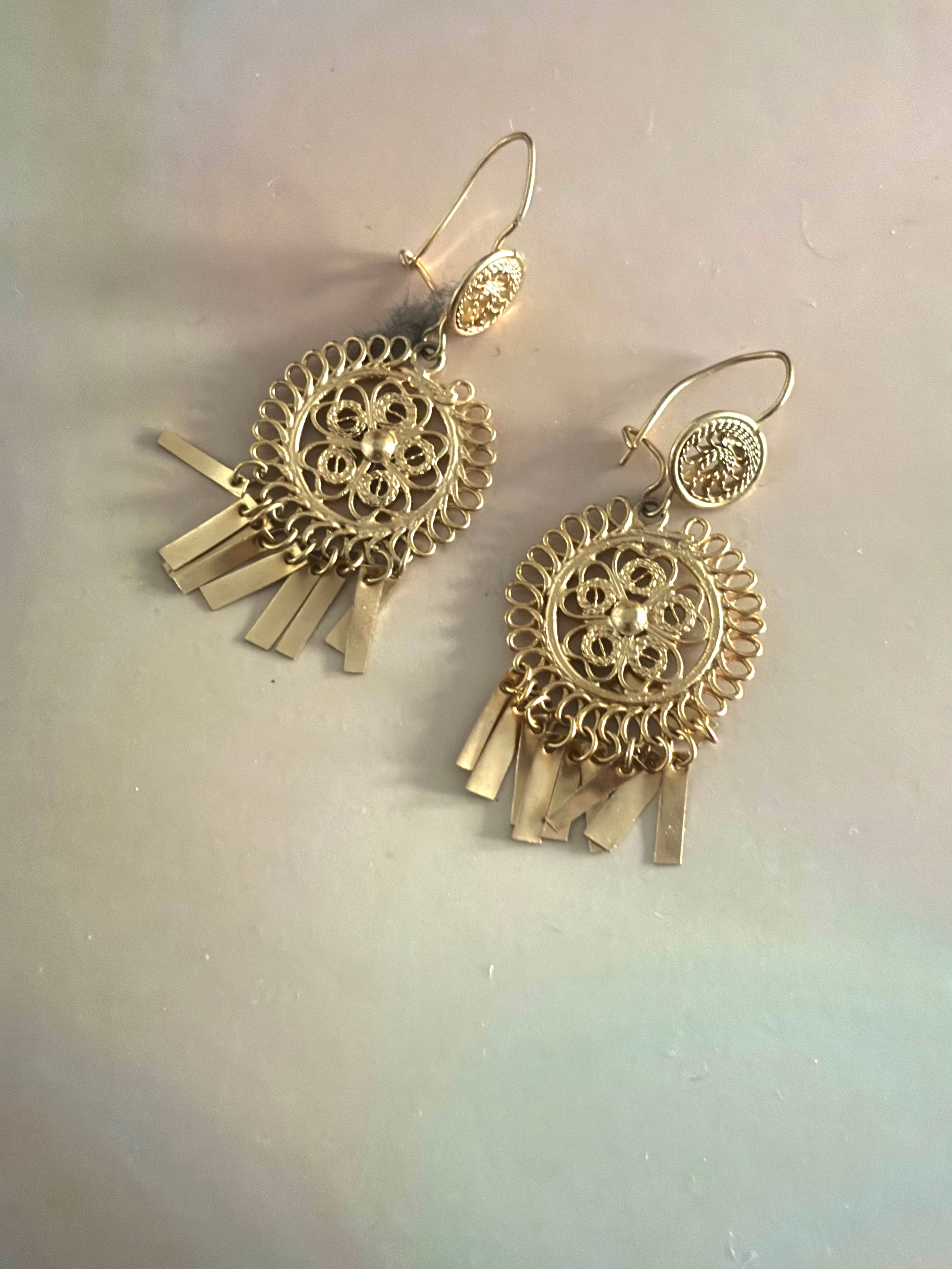 Oaxaca Gold Plated Dangle Earrings