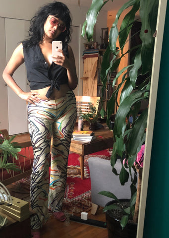 Gorgeous Missoni Psychedelic Tiger Silk Pants, Size M