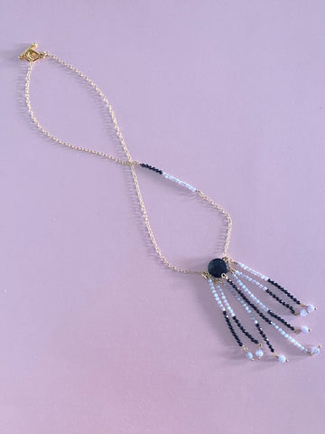 Night Nebula Beaded Pendant Necklace