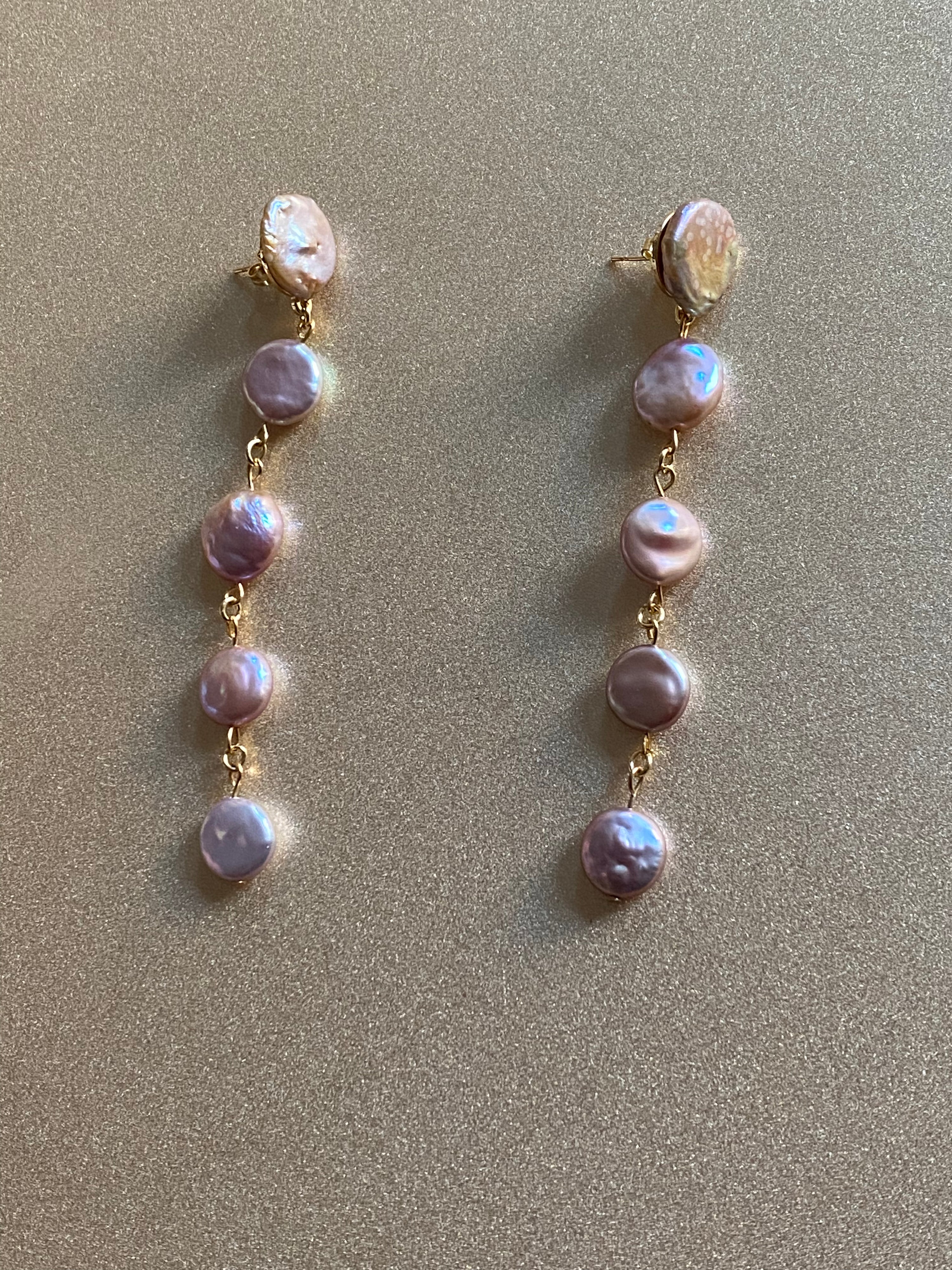 Purple Moons Drop Earrings